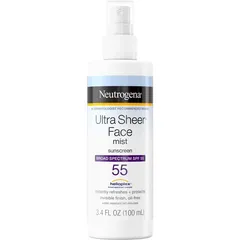 Neutrogena - Ultra Sheer Face Mist Sunscreen Spray SPF 55 Oxybenzone-Free Spray Lightweight Water-Resistant & Oil-Free