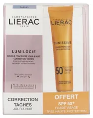 Lumilogie Day & Night Dark-Spot Correction Double Concentrate + Sunissime Protective Fluid Global Anti-Aging SPF50 Free