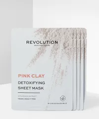REVOLUTION SKINCARE - Biodegradable Detoxifying Pink Clay Sheet Mask Pack
