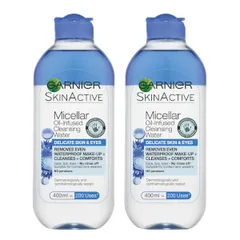 Garnier - Micellar Water Facial Cleanser Delicate Skin and Eyes Duo Pack