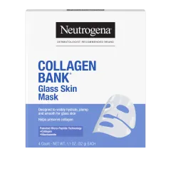 Neutrogena - Collagen Bank Glass Skin Mask, 4 Count