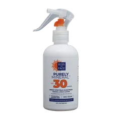 Kiss My Face - Purely Mineral SPF 30 Spray Lotion Sunscreen, ., Broad Spectrum Sunscreen, 100% Mineral Active Ingredients, Safe Suncare