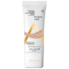 Almay - Smart Shade Anti-Aging Skintone Matching Makeup, Oil Free, SPF 20, - 100 My Best Light