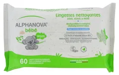 Alphanova - Baby Cleansing Wipes Normal & Sensitive Skin 60 Wipes