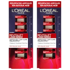 L'Oréal Paris - Revitalift Laser Ampoules 10% Glycolic Acid Peel Duo Pack - Exclusive