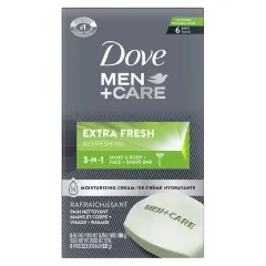 Dove - 3 in 1 Bar Cleanser for Body, Face, and Shaving Extra Fresh
