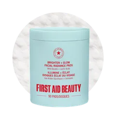 First Aid Beauty - Brighten + Glow Facial Radiance Pads with Glycolic + Lactic Acids 90 Count