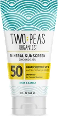 Two Peas Organics - SPF 50 UNSCENTED MINERAL LOTION