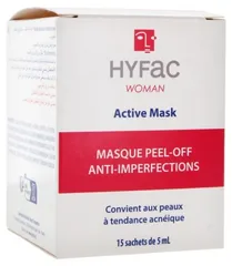 Hyfac - Woman Active Mask Anti-Blemishes Peel-Off Mask 15 Sachets
