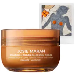 Josie Maran - Topless Tangerine - Argan Oil + Sugar Balm Refillable Exfoliating Body Scrub Jar