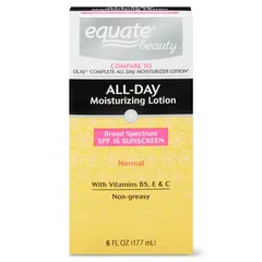 Equate - Beauty All Day Moisturizing Sunscreen Lotion for Normal Skin, Broad Spectrum SPF 15