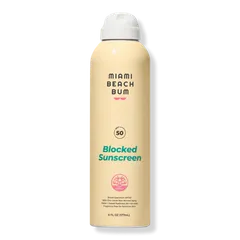 Miami Beach Bum Blocked SPF 50 Mineral Sunscreen Spray - Reef-Safe, No White Cast