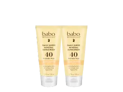 Babo Botanicals Daily Sheer Mineral Sunscreen Lotion SPF40 Duo