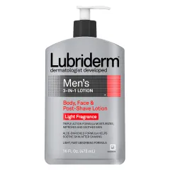 Lubriderm - Men's 3-in-1 Body, Face & Post-Shave Lotion Light Fragrance