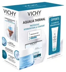 Vichy - Aqualia Thermal Light Rehydrating Cream + Pureté Thermale 3-in-1 Make-up Remover for Sensitive Skin Free