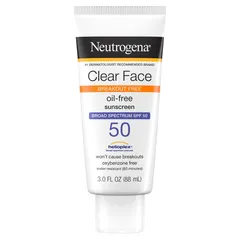 Clear Face Oil-Free Broad Spectrum Sunscreen, SPF 50