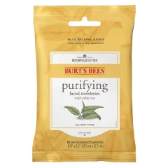 Burt's Bees - Purifying Facial Cleanser Towelettes and Makeup Remover Wipes White Tea Extract