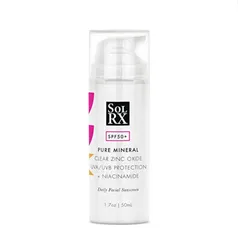SolRX - PURE MINERAL SPF 50 Daily Facial Zinc Sunscreen + Niacinamide