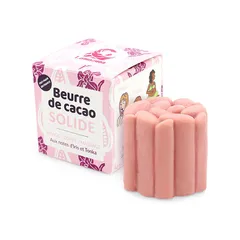 Lamazuna - Pink organic solid cocoa butter Iris and Tonka bean scent