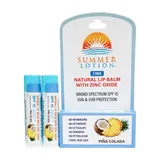Summer Lotion - Natural Lip Balm with Zinc Oxide Sunscreen, , , Pina Colada SPF 15
