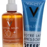 Vichy - Capital Soleil Sun Protection Water Sublimated Tan + Soothing After Sun Milk Free SPF 30