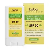 Babo Botanicals - Super Shield Sport Sunscreen Stick Fragrance - - , Pack of 2 SPF 50