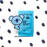 KOYA’S KIND Printed Essence Sheet Mask - Infused with Hyaluronic Acid, Vitamin E Oil, Blueberry Complex
