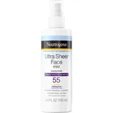 Ultra Sheer Face Mist Sunscreen Spray SPF 55 Oxybenzone-Free Spray Lightweight Water-Resistant & Oil-Free