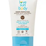 Launching March 2022 Sheer Perfection Mineral Body Sunscreen SPF 50 Fragrance-Free Cosmos Natural