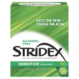 Stridex - Daily Care Acne Pads with Salicylic Acid, Sensitive with Aloe