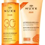 NUXE - Sun Face and Body Tanning Sun OIl + Refreshing After Sun Lotion for Face and Body Free SPF 30