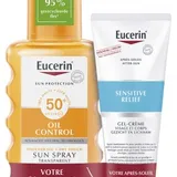 Sun Protection Oil Control Sun Spray Transparent SPF50+ + Sensitive Relief After-Sun Cream-Gel Free
