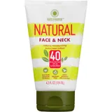 Natural Face & Neck Sunscreen Lotion, SPF 40