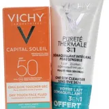 Vichy - Capital Soleil Emulsion Dry Touch + Pureté Thermale 3-in-1 One Step Cleanser Free SPF 50