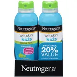 Neutrogena - Wet Skin Kids Sunscreen Spray, Water-Resistant and Oil-Free, Broad Spectrum +, 2PK SPF 70