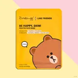 The Crème Shop x LINE FRIENDS - Be Happy, Skin! BROWN Printed Essence Sheet Mask | Vitamin C + Vitamin E