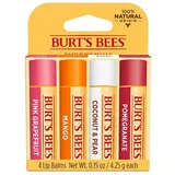 Burt's Bees - 100% Natural Moisturizing Lip Balm - Superfruit Grapefruit, Mango, Coconut & Pear, Pomegranate