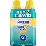 Coppertone - Kids Sport Water Resistant Continuous Spray Sunscreen Twin Pack, SPF 50