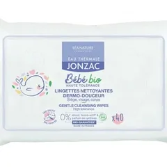 Eau de Jonzac - Bébé Bio Gentle Biodegradable Cleaning Wipes 40 Wipes