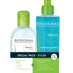 Bioderma - SEBIUM Acne-Prone Skin Day & Night Cleanser Routine Duo