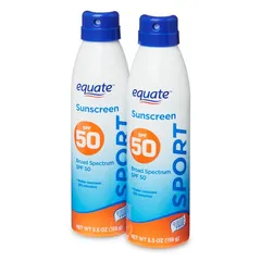 Equate - Sport Broad Spectrum Sunscreen, SPF 50, Twin Pack