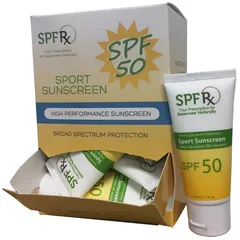 SPF Rx - SPF 50 Sport Lotion - Water Resistant Sunscreen - Broad Spectrum UVA & UVB Protection