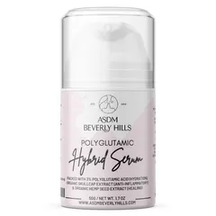 ASDM Beverly Hills - Polyglutamic Hybrid Serum: With 3% Polyglutamic, Skullcap & Hemp Seed Extracts