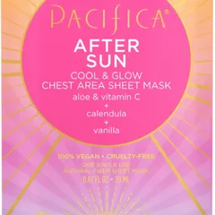 Pacifica - Sea & C After Sun Cool & Glow Chest Area Sheet Mask