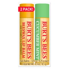 Burt's Bees - Moisturizing Lip Balm Pack Cucumber Mint & Beeswax