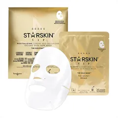 STARSKIN - reg; The Gold Mask VIP Revitalizing Luxury Coconut Bio-Cellulose Second Skin Face Mask