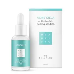 Beautific - Acne Killa Anti-Blemish Peeling Solution Пилинг для лечения акне 18% с салициловой кислотой и цинком