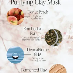 BYROE - Peach Kombucha Tea Purifying Clay Mask