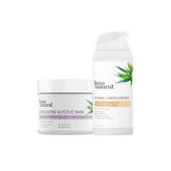 Exfoliating Glycolic Mask & Vitamin C Moisturizer Duo