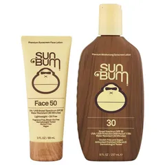 Sun Bum - Original SPF 30 Sunscreen Lotion & SPF 50 Clear Face Lotion